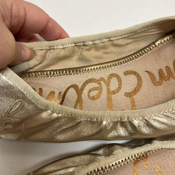 Sam Edelman gold leather flats 6.5 - Picture 11 of 15
